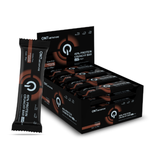 Barres protéinées QNT 40% Crunchy Chocolat 🍫 - 26g protéines, sans gluten - Pack 12 x 65g