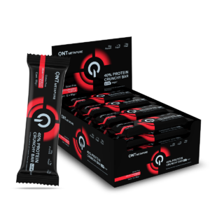 Barres protéinées QNT 40% Crunchy Fraise 🍓 - 26g protéines, sans gluten - Pack 12 x 65g