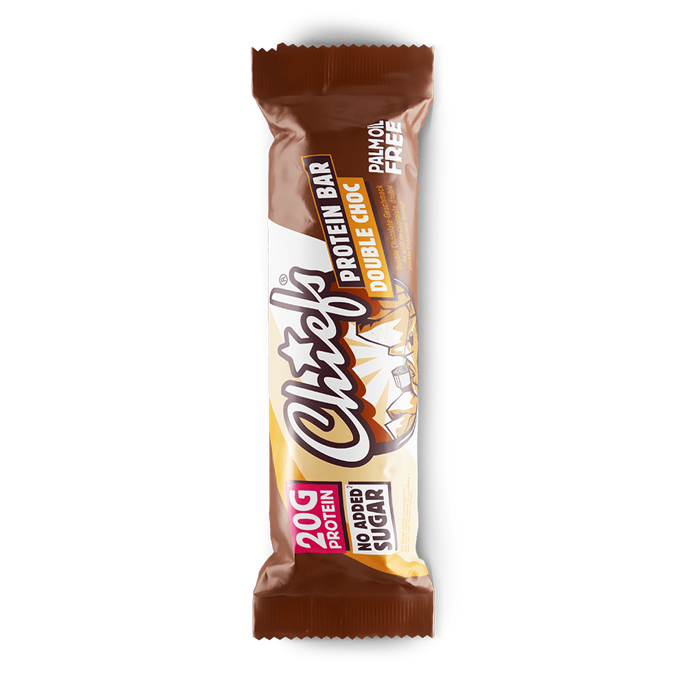 Barres protéinées Chiefs Double Choc 🍫 - 20g protéines, sans sucre ajouté - Pack 12 x 55g