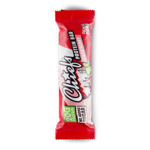 Barres protéinées Chiefs Fraise 🍓 - 20g protéines, sans sucre ajouté - Pack 12 x 55g