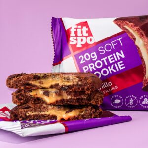 Cookies protéinés FitSpo Vanille 🍪 - 20g protéines, base avoine - 70g